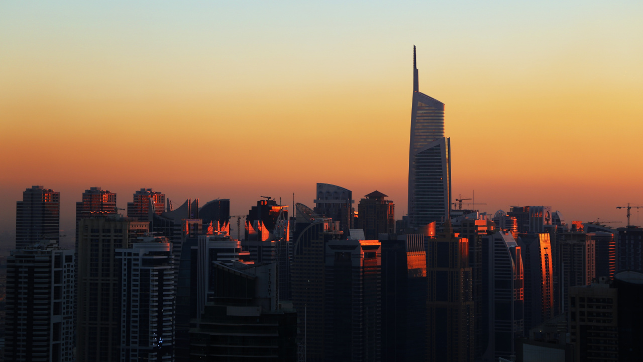 High Rise Buildings During Sunset. Wallpaper in 1280x720 Resolution