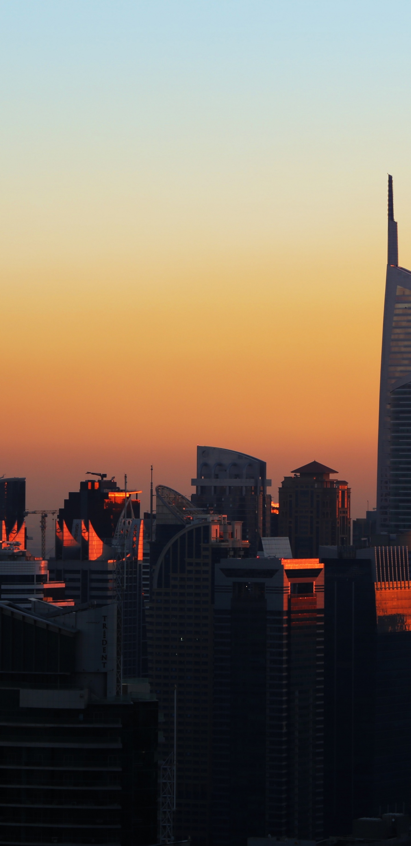 High Rise Buildings During Sunset. Wallpaper in 1440x2960 Resolution