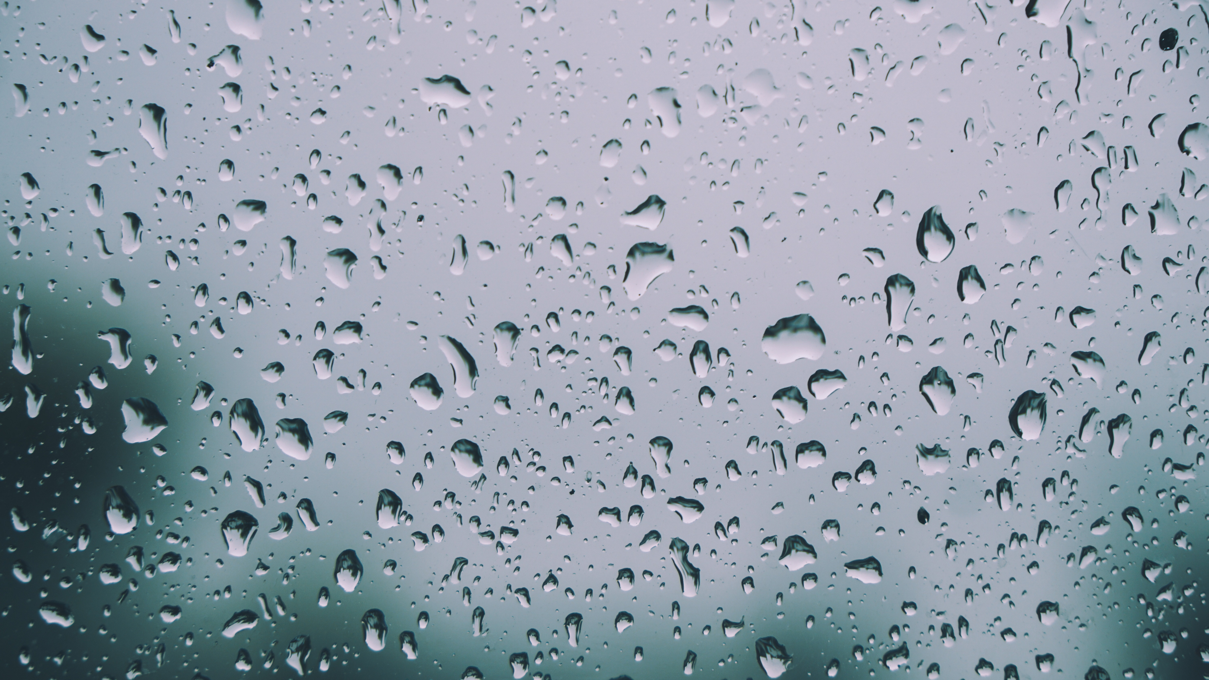 Rain, Drop, Water, Drizzle, Blue. Wallpaper in 3840x2160 Resolution