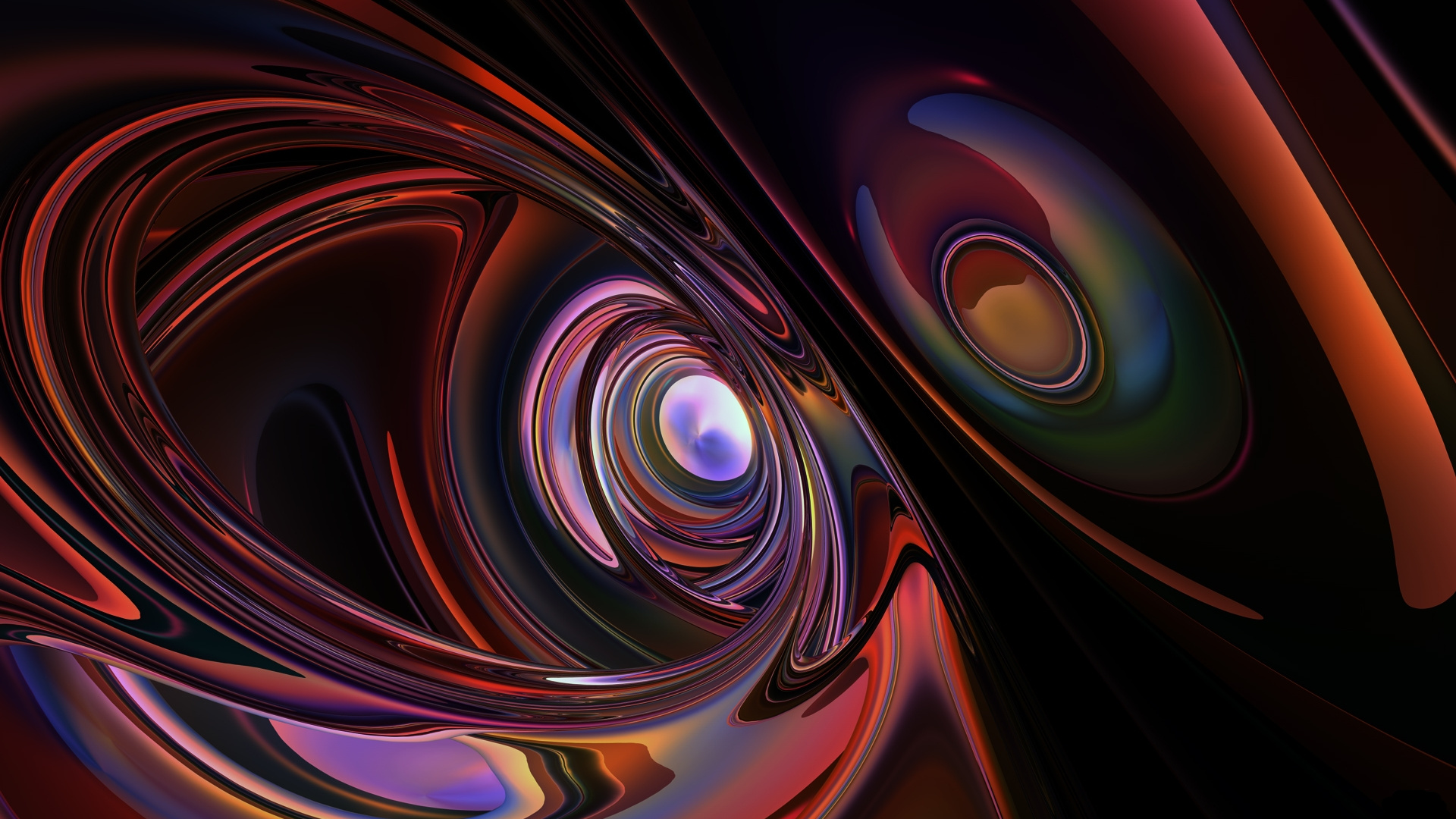 Blaue Und Braune Spiralillustration. Wallpaper in 1920x1080 Resolution