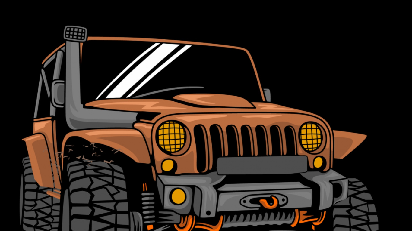 Jeep, Car, SUV, Off-Road, Jeep-Gladiator. Wallpaper in 1366x768 Resolution