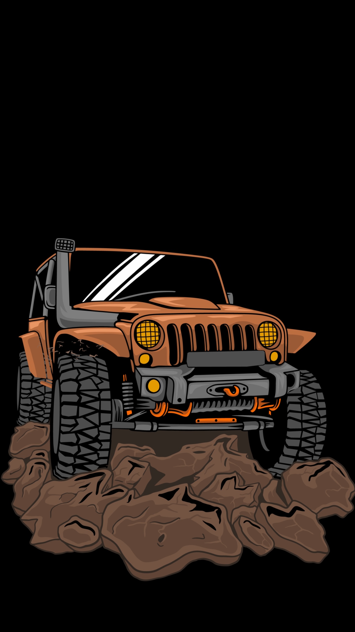 Jeep, Vus, du Hors-piste, Jeep Gladiateur, Off Road Racing. Wallpaper in 1440x2560 Resolution