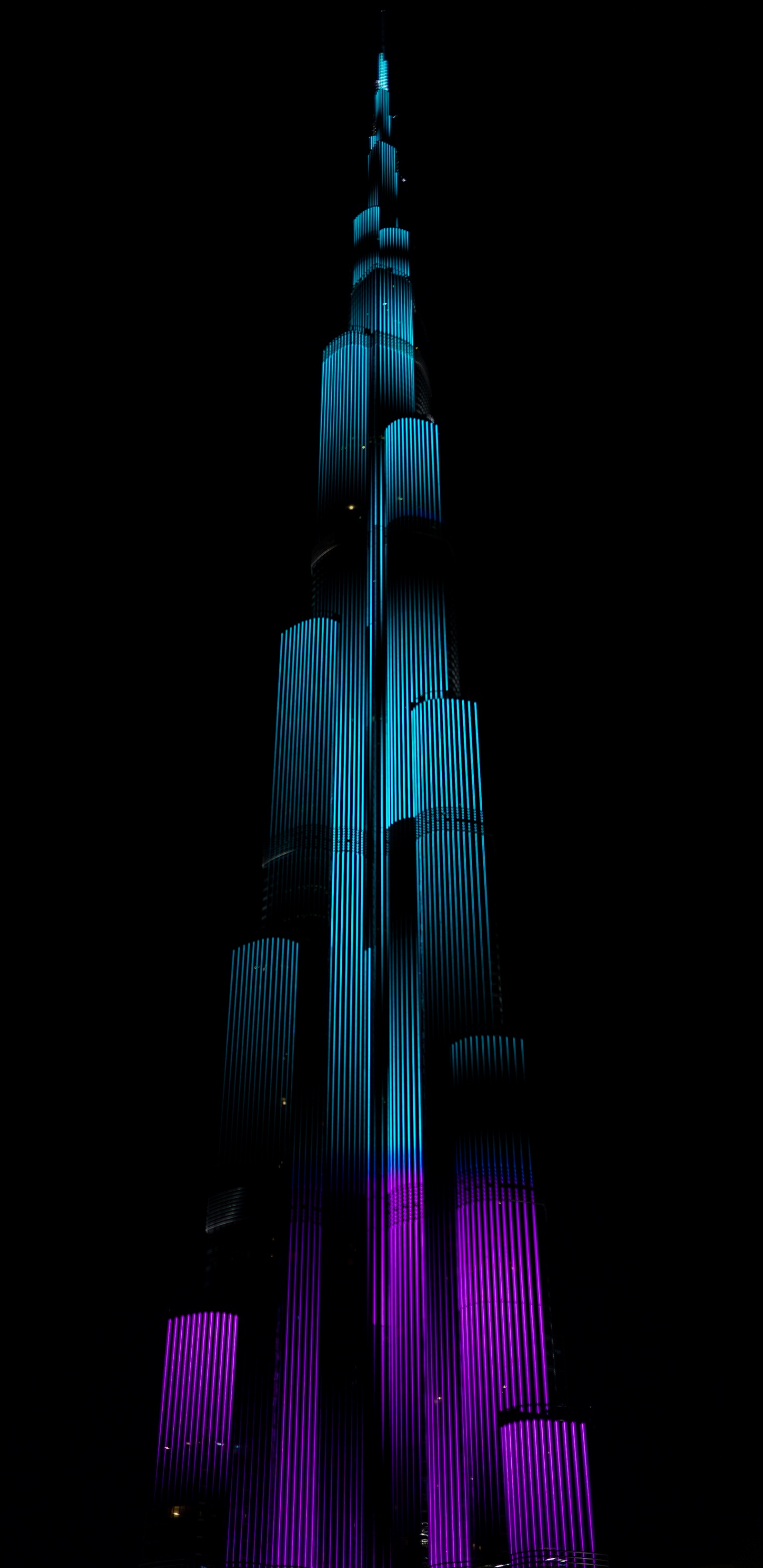 Burj Khalifa, La Fuente De Dubái, Edificio, Torre, Torre de Bloques. Wallpaper in 1440x2960 Resolution