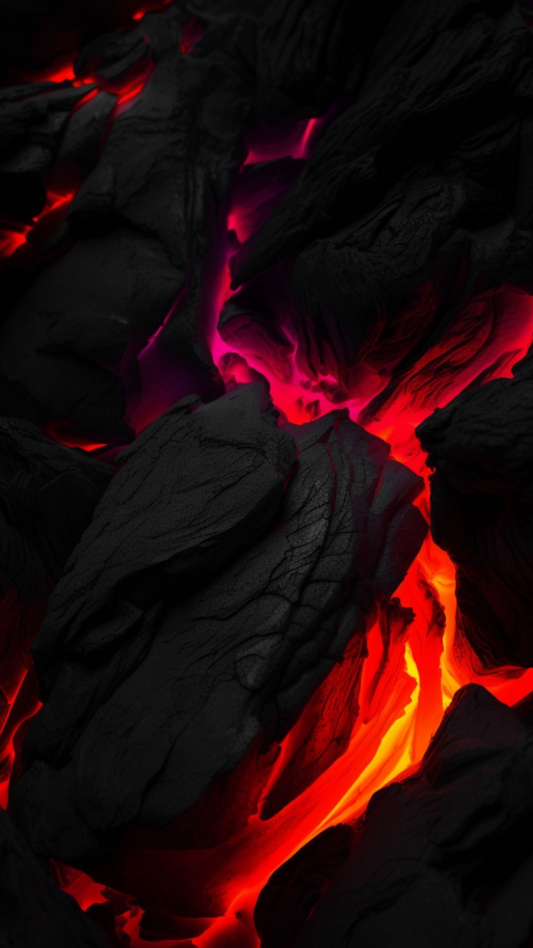 Lava, Art, Gas, Petal, Fire. Wallpaper in 750x1334 Resolution