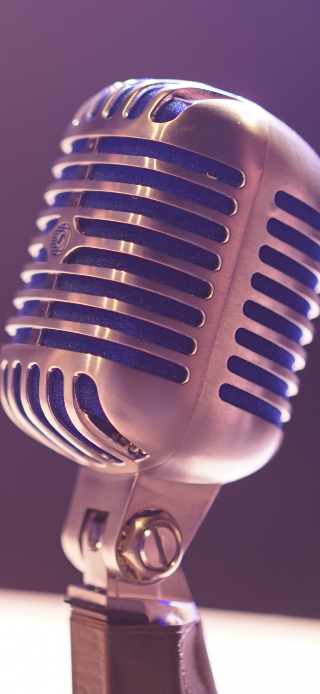 Microphone, Audio Equipment, Microphone Stand, Technology, Electronic Device. Wallpaper in 1125x2436 Resolution