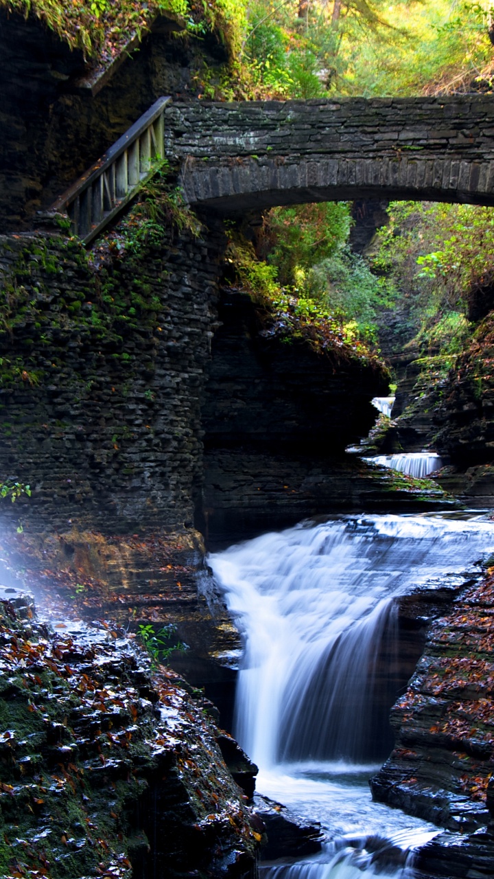 Watkins Glen State Park, Waterfall, Body of Water, Nature, Natural Landscape. Wallpaper in 720x1280 Resolution