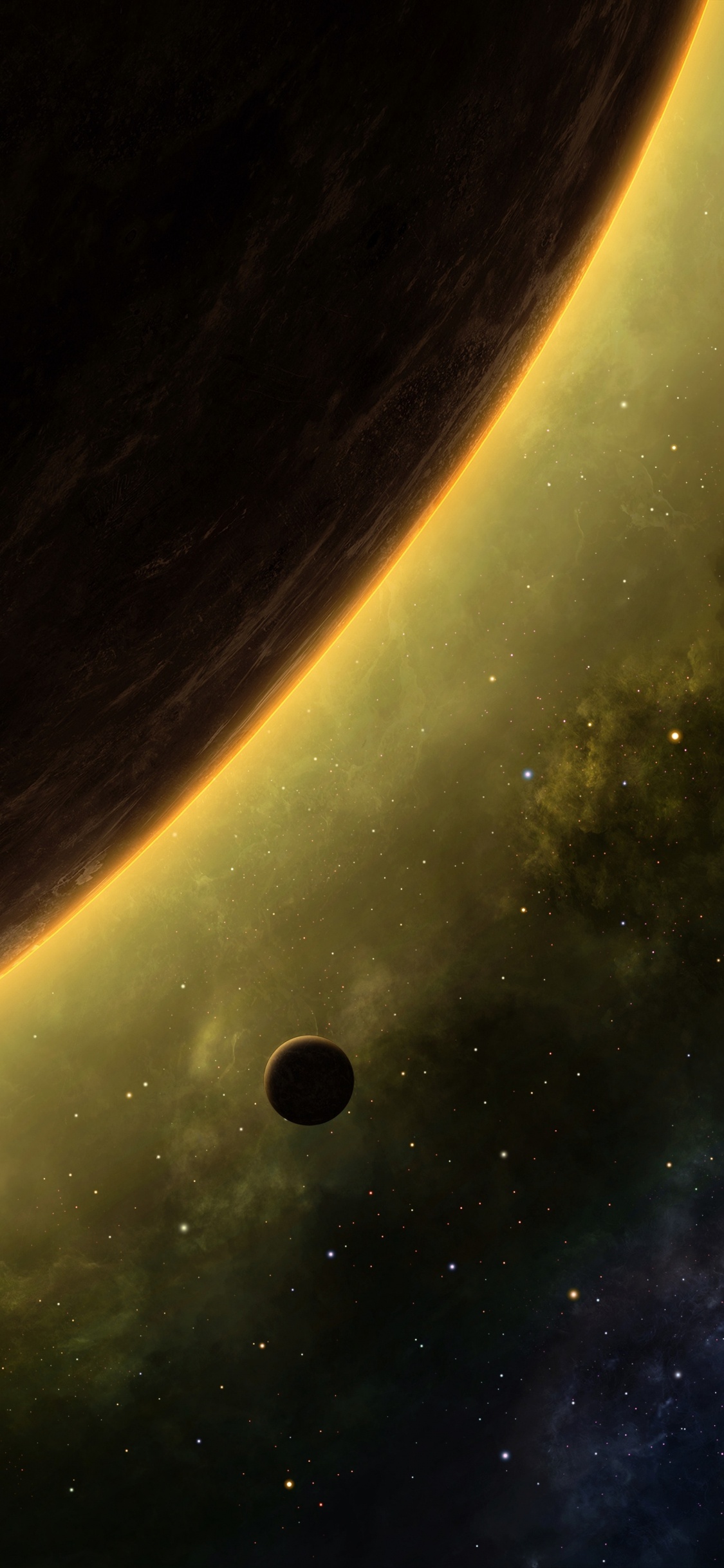 White Moon in The Sky. Wallpaper in 1125x2436 Resolution