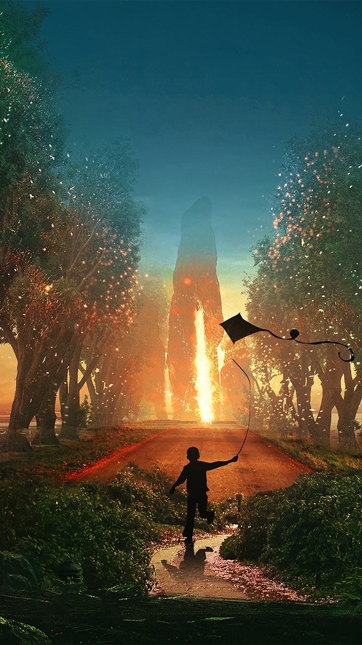 People Standing Near Trees During Night Time. Wallpaper in 720x1280 Resolution