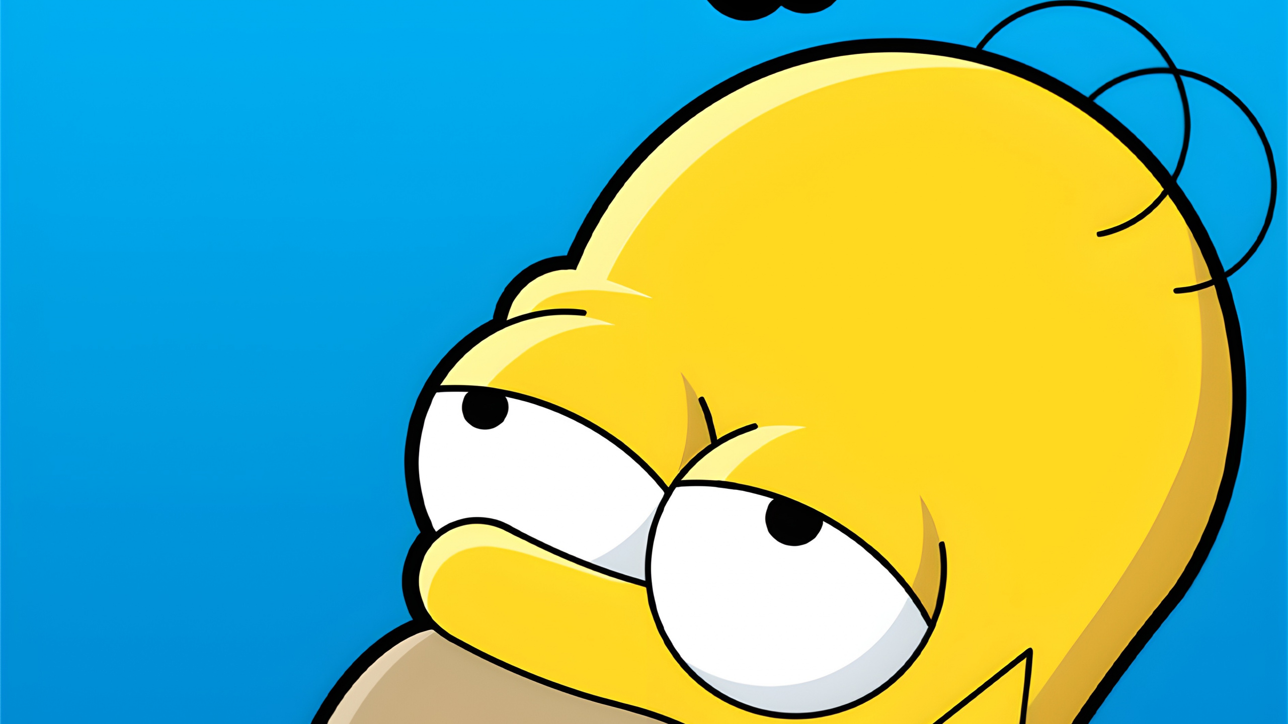 Homer Simpson, Android, Smartphone, Galaxie Note10, Coiffure. Wallpaper in 2560x1440 Resolution