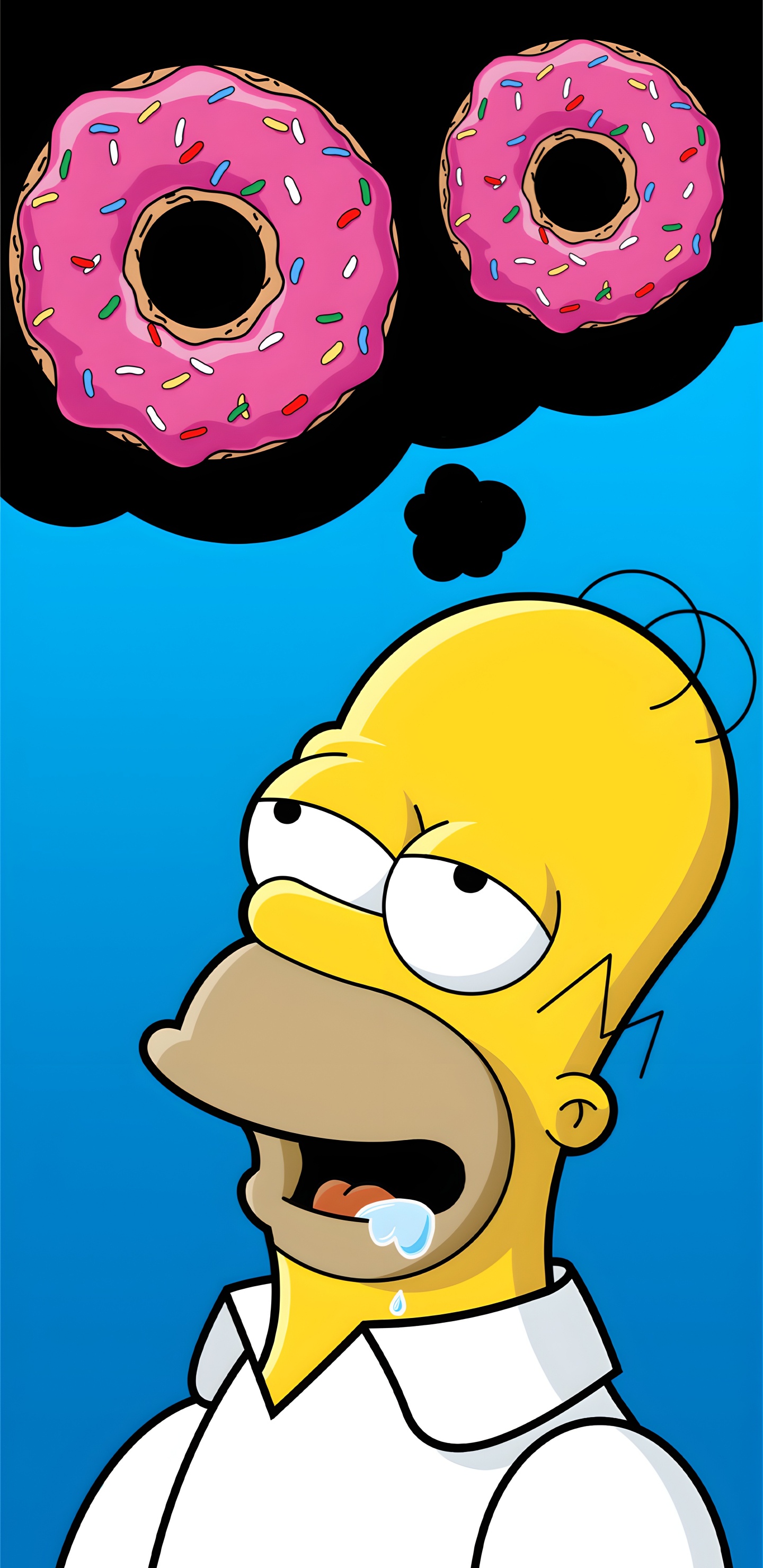 Homer Simpson, Android, Smartphone, Galaxy Note10, Frisur. Wallpaper in 1440x2960 Resolution