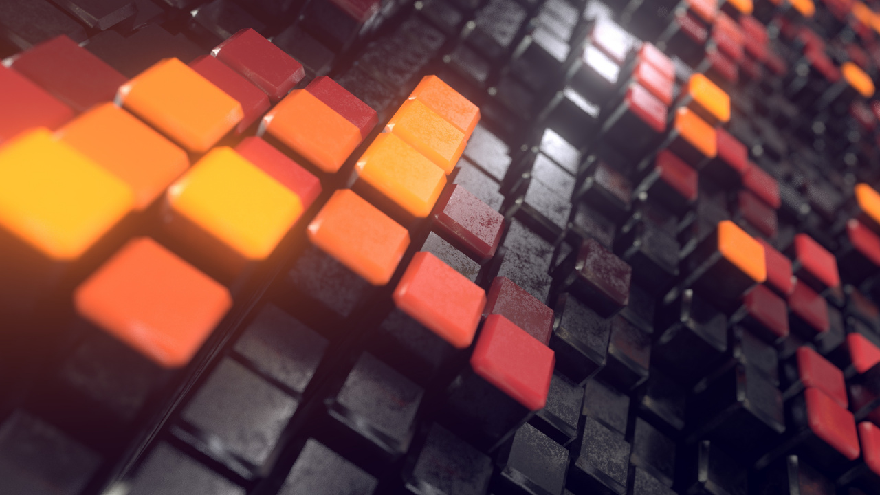 Black Red and Orange Computer Keyboard. Wallpaper in 1280x720 Resolution