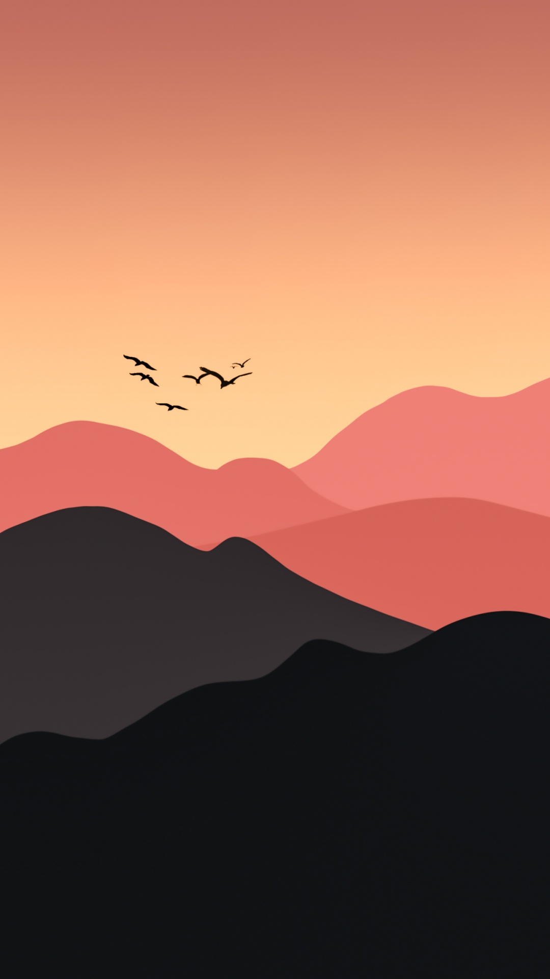Bird, Atmosphere, Ecoregion, Afterglow, Mountain. Wallpaper in 1080x1920 Resolution