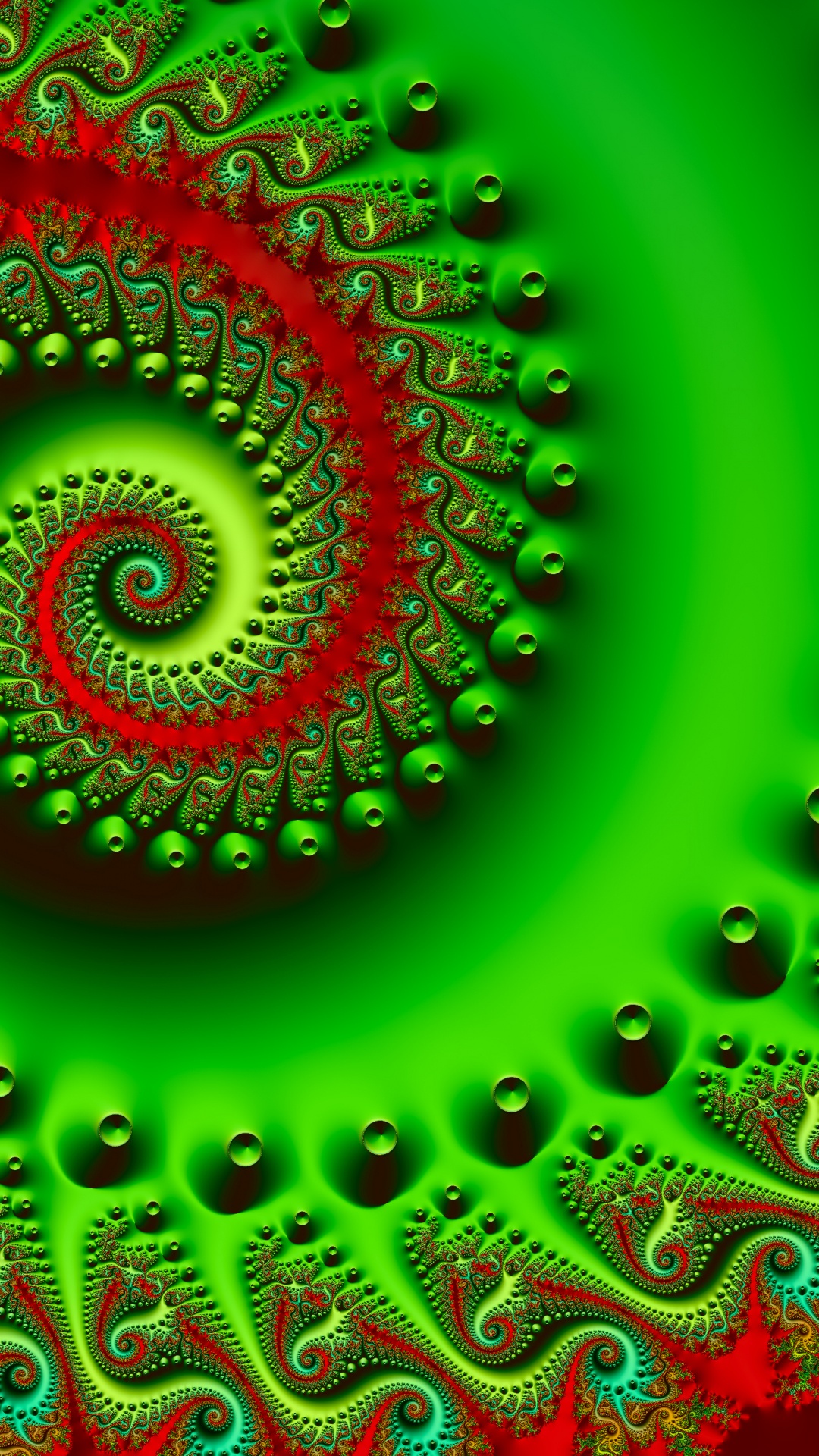 Green and Black Spiral Illustration. Wallpaper in 1080x1920 Resolution