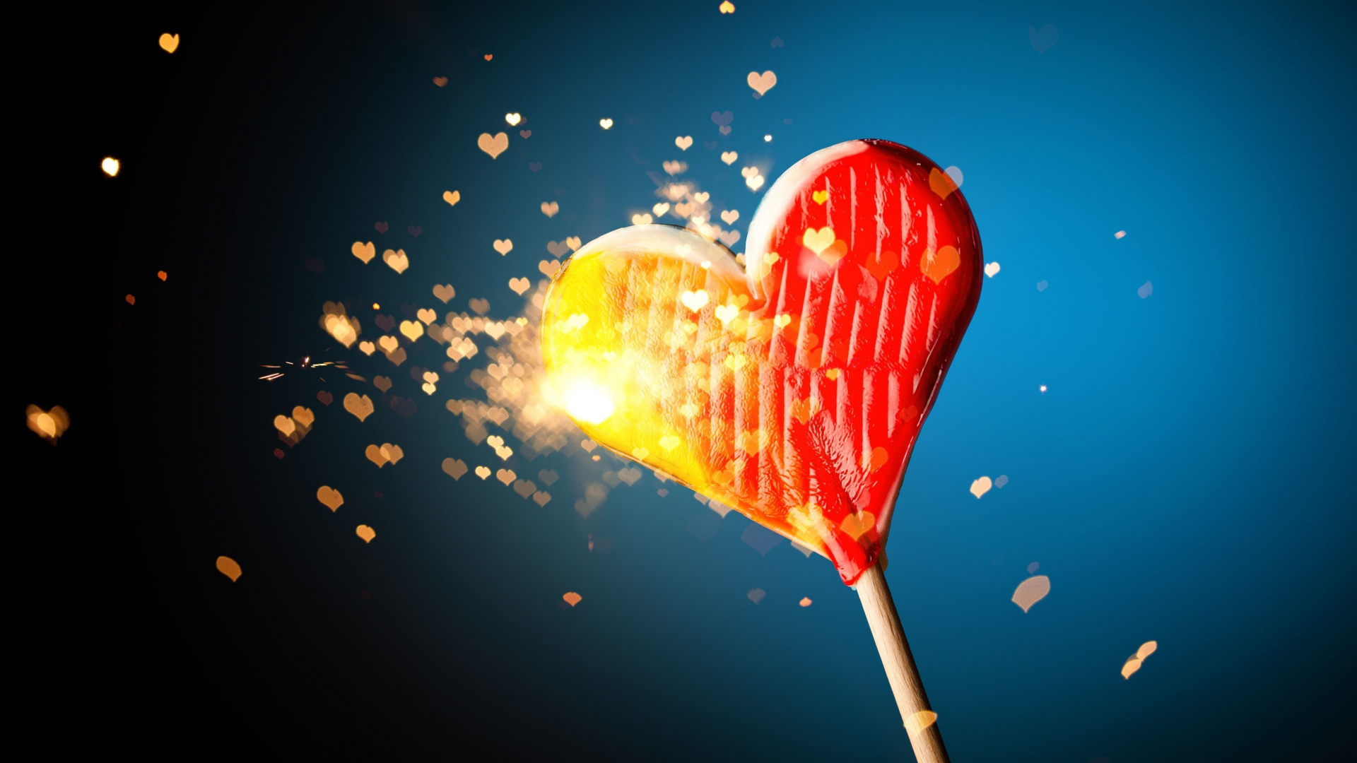 Heart, Love, Valentines Day, Light, Sky. Wallpaper in 1920x1080 Resolution