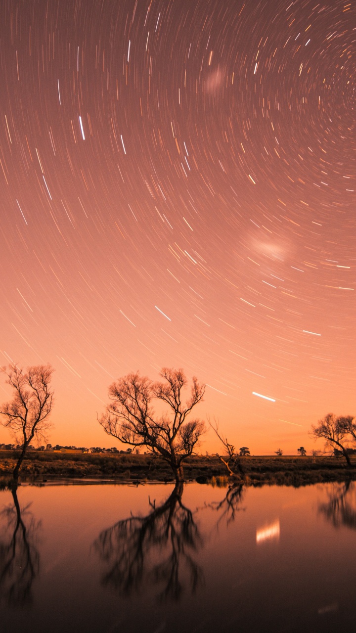 星的踪迹, 电视机, 气氛, 余辉, 自然景观 壁纸 720x1280 允许