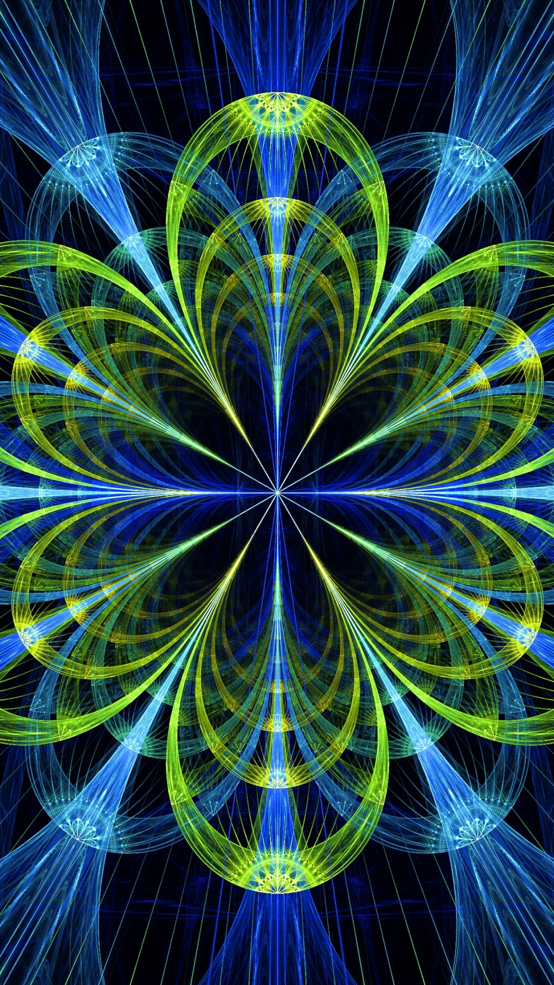 Yellow and Blue Light in Time Lapse Photography. Wallpaper in 1080x1920 Resolution