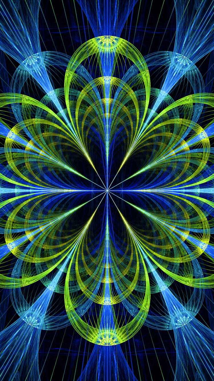 Gelbes Und Blaues Licht in Der Zeitrafferfotografie. Wallpaper in 750x1334 Resolution