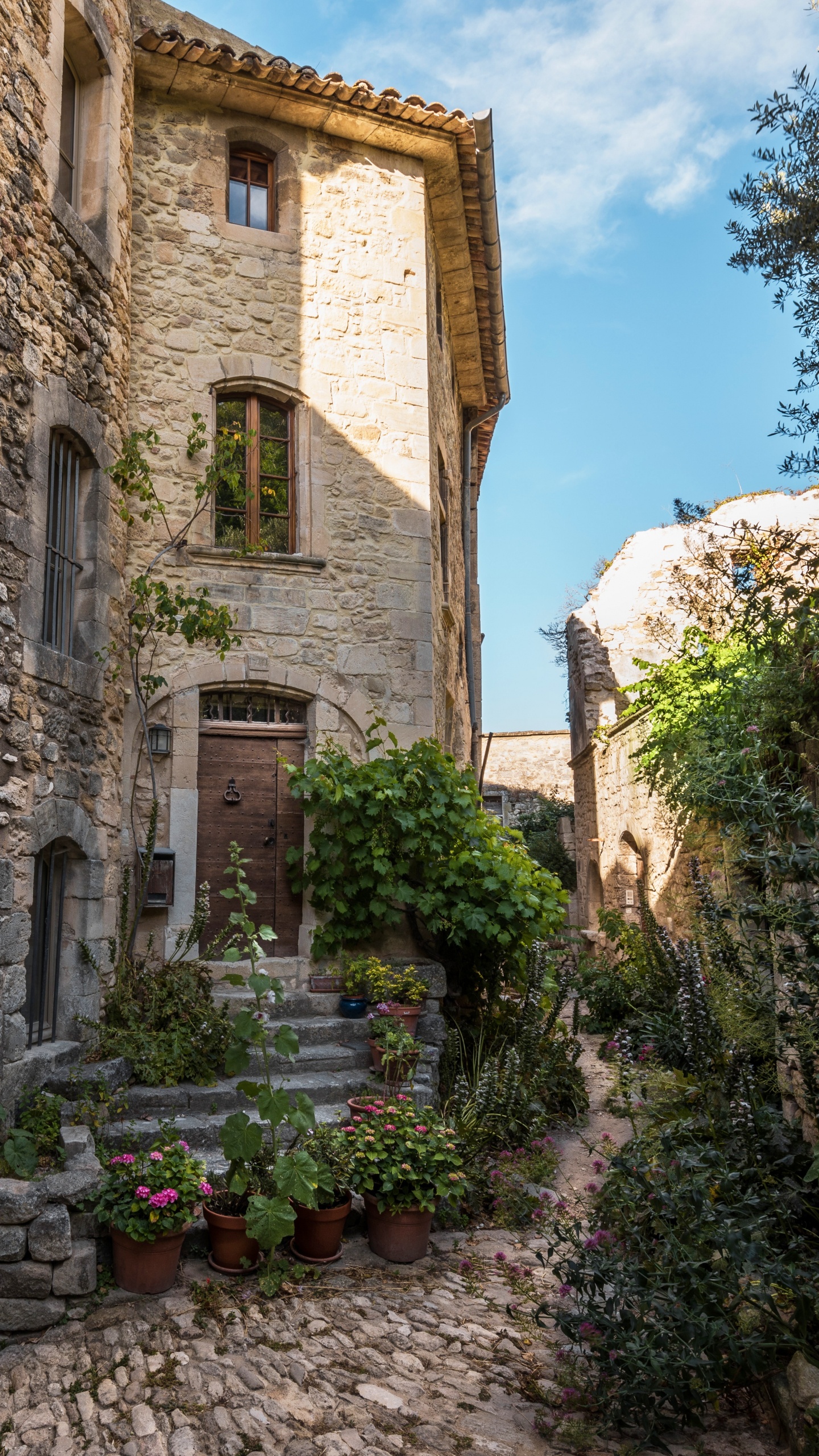 Brown Brick Building Near Green Trees During Daytime. Wallpaper in 1440x2560 Resolution