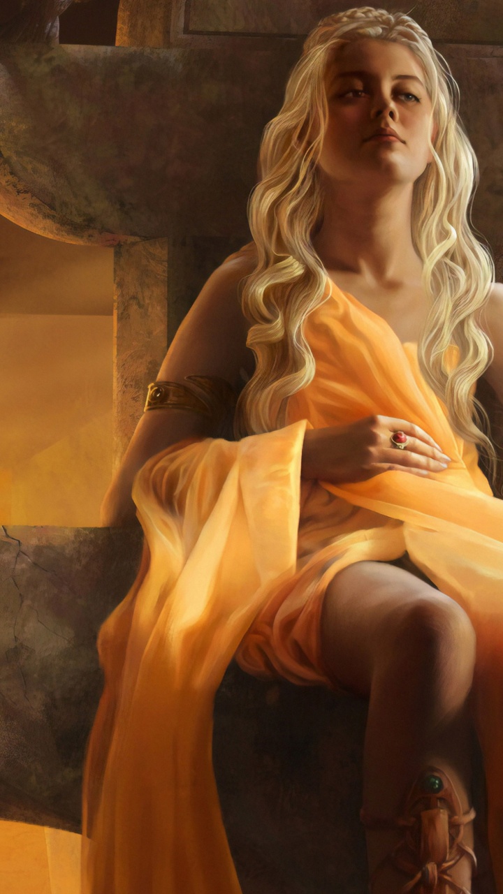 Daenerys Targaryen Fan Art, Daenerys Targaryen, Emilia Clarke, Fan Art, Casa Targaryen. Wallpaper in 720x1280 Resolution