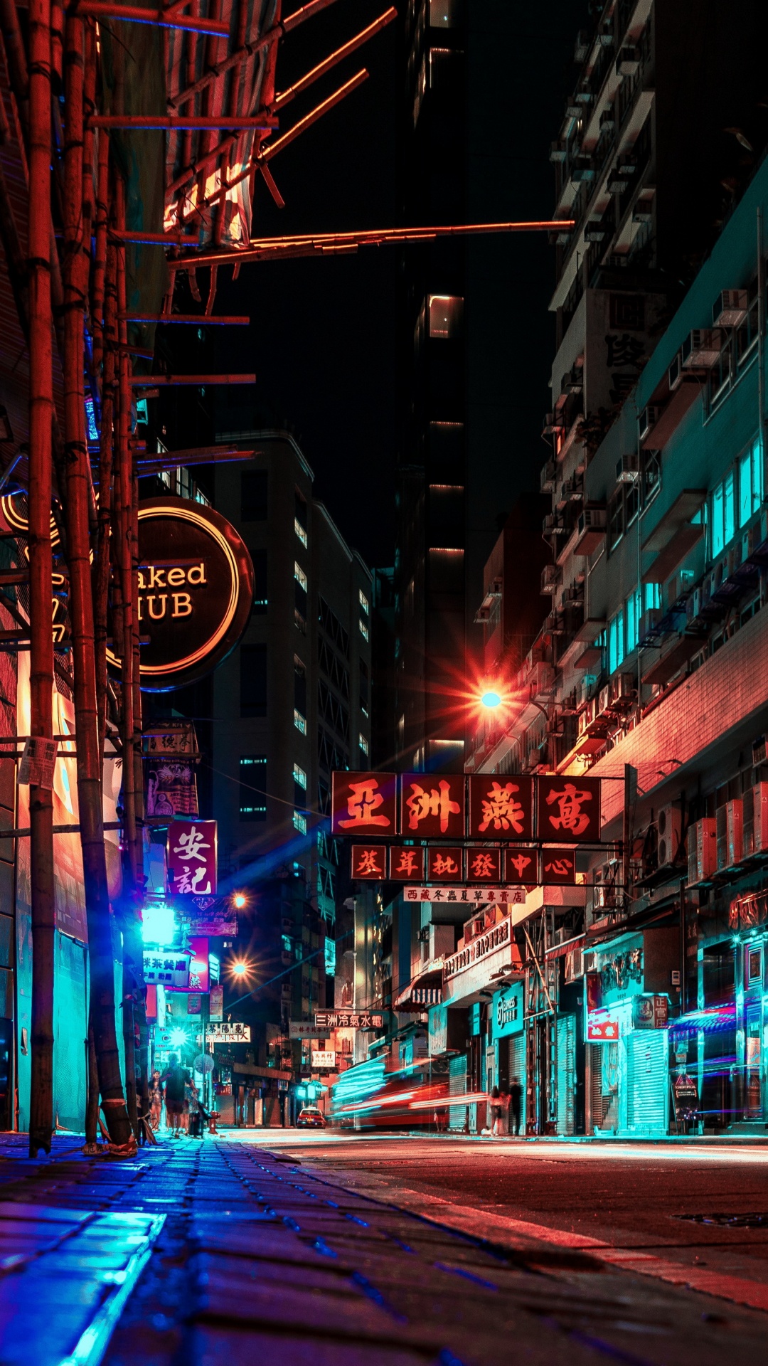 Hong Kong, Edificio, Iluminación Automotriz, Luz, la Luz de Calle. Wallpaper in 1080x1920 Resolution