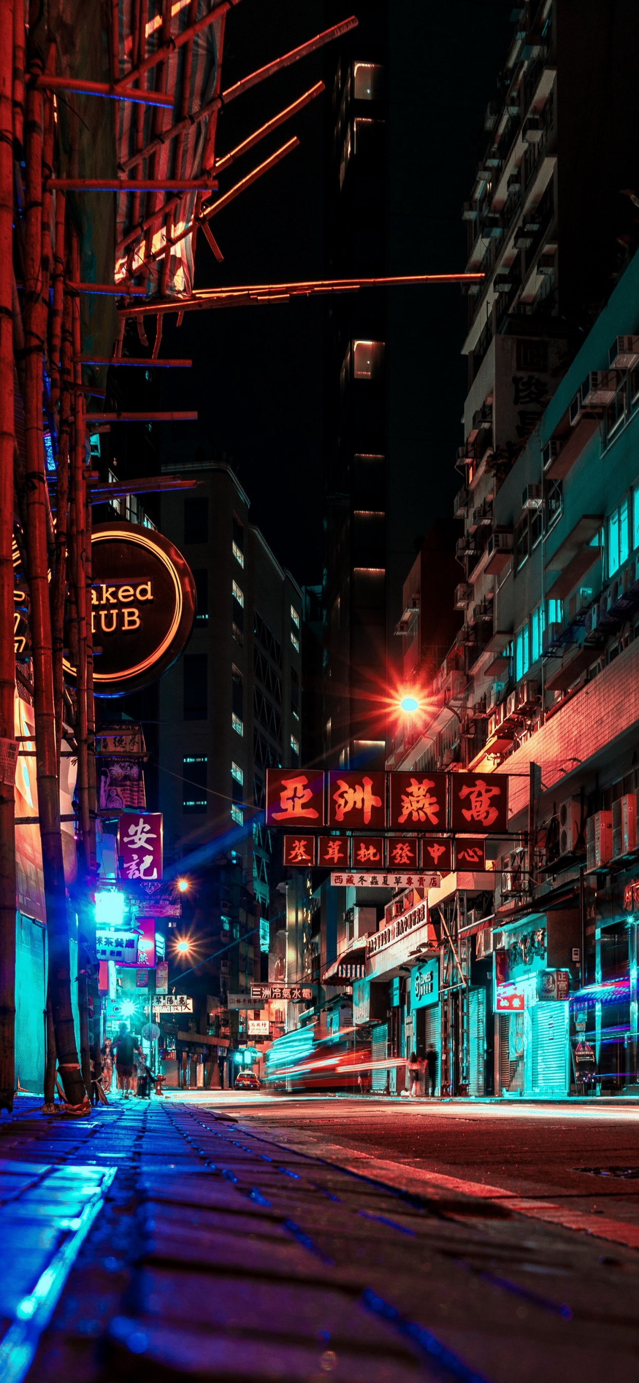 Hong Kong, Edificio, Iluminación Automotriz, Luz, la Luz de Calle. Wallpaper in 1242x2688 Resolution