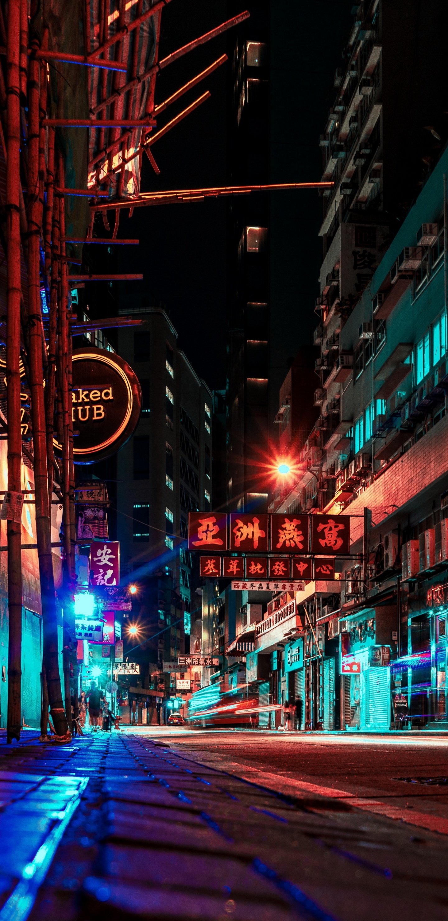 香港, 车灯, 光, 路灯, 电力 壁纸 1440x2960 允许