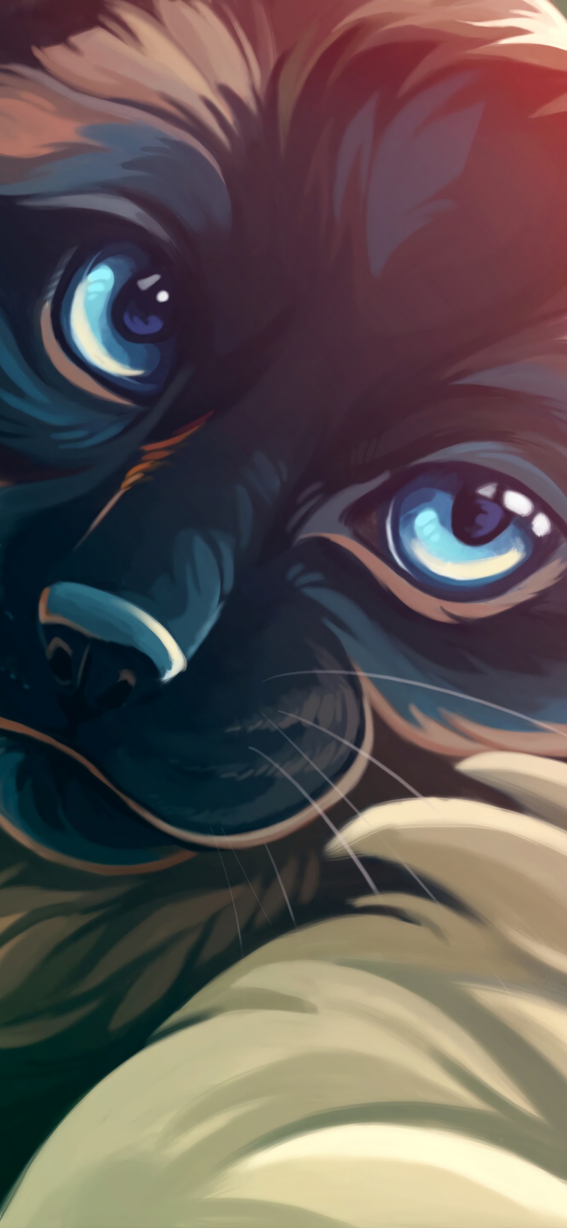 卡通, 耳朵, 胡须, 艺术, 小鹿 壁纸 1125x2436 允许