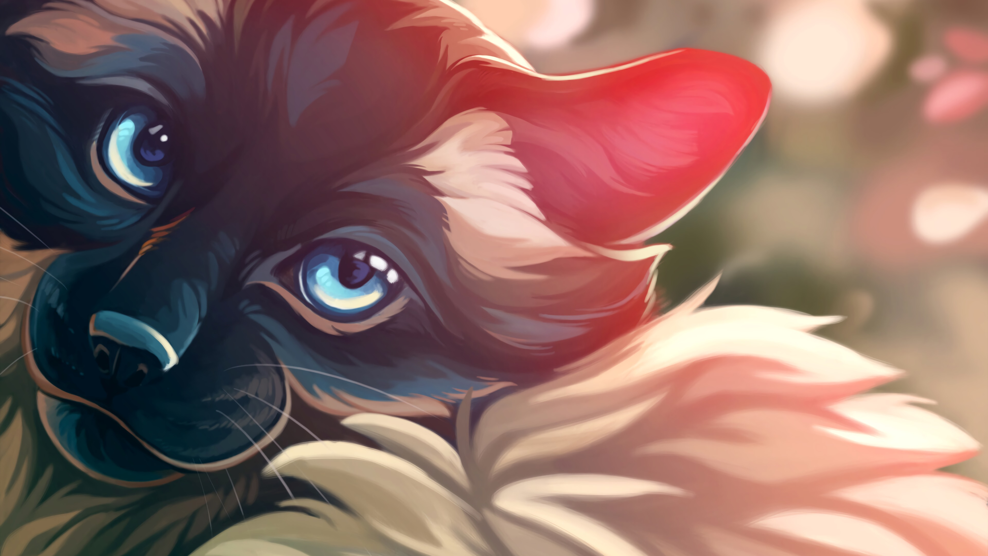 卡通, 耳朵, 胡须, 艺术, 小鹿 壁纸 3840x2160 允许