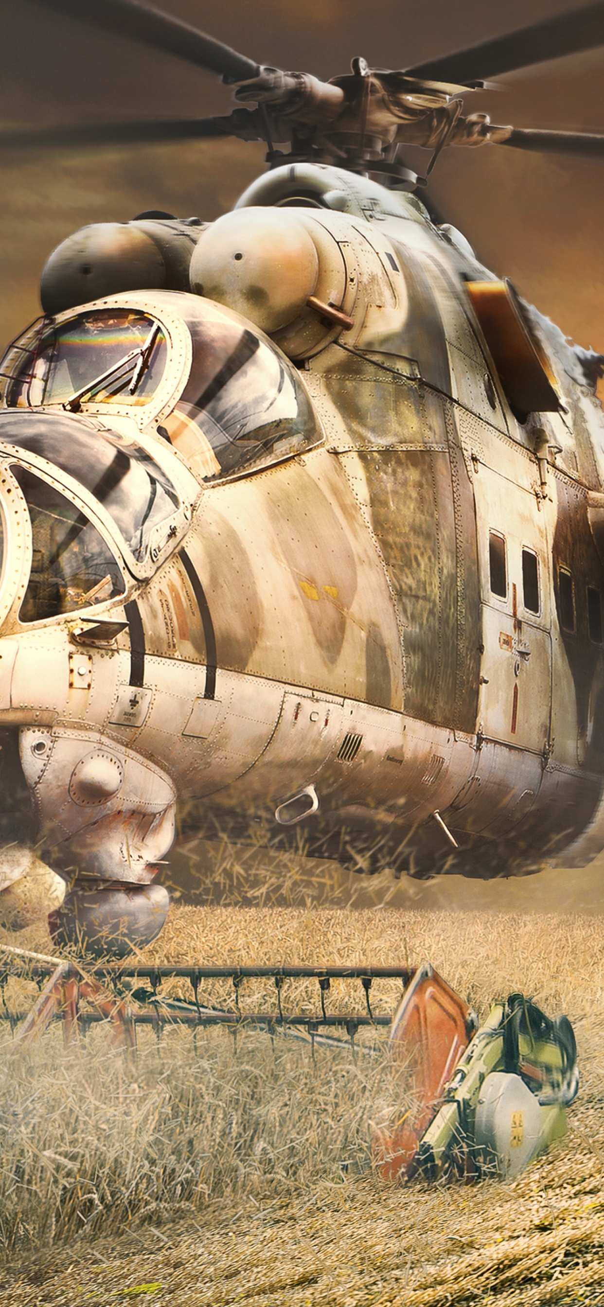 Brown and Black Robot on Brown Grass Field. Wallpaper in 1242x2688 Resolution