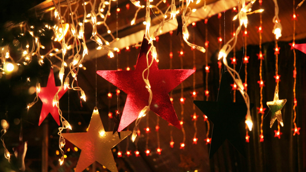 Les Lumières de Noël, Décoration de Noël, Lumière, Éclairage, Tradition. Wallpaper in 1280x720 Resolution