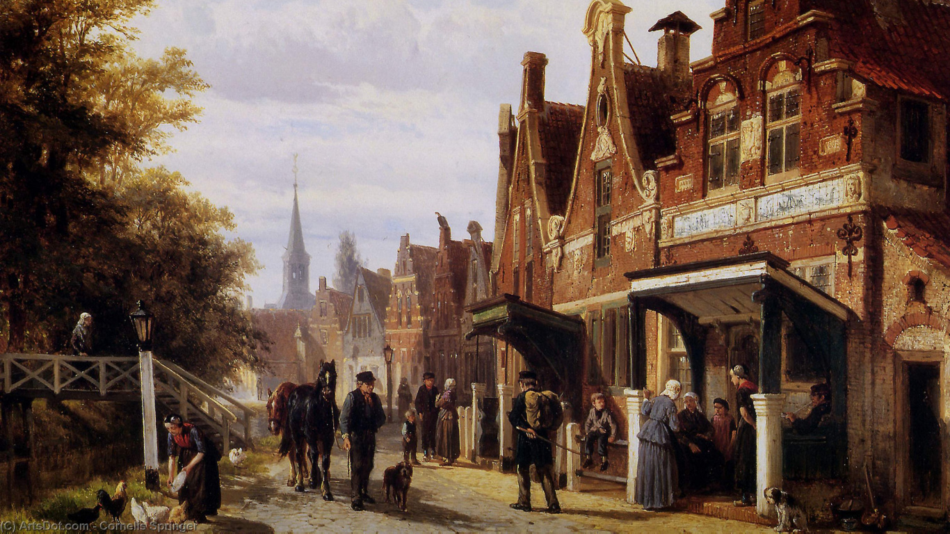 Leute, Die Tagsüber in Der Nähe Eines Braunen Betongebäudes Auf Der Straße Gehen. Wallpaper in 1366x768 Resolution