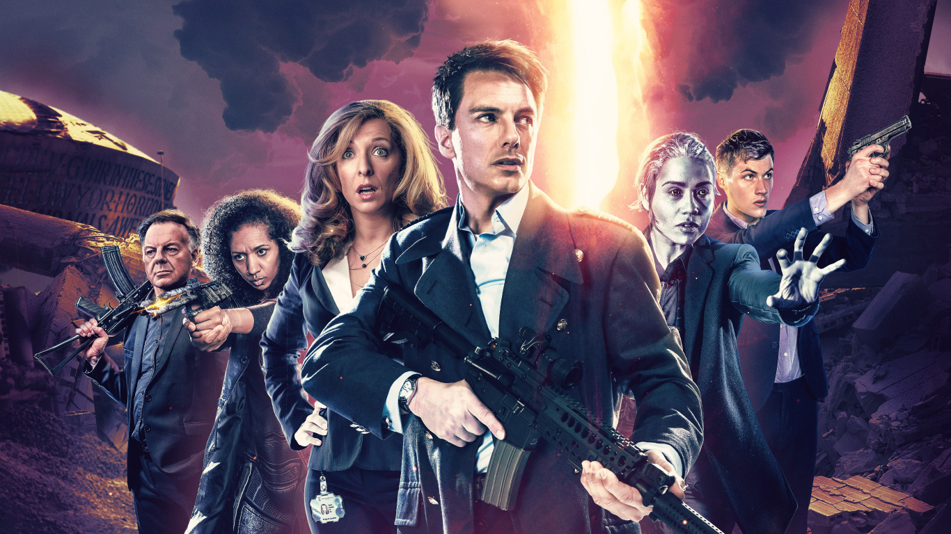 Man in Black Suit Holding Rifle. Wallpaper in 1366x768 Resolution