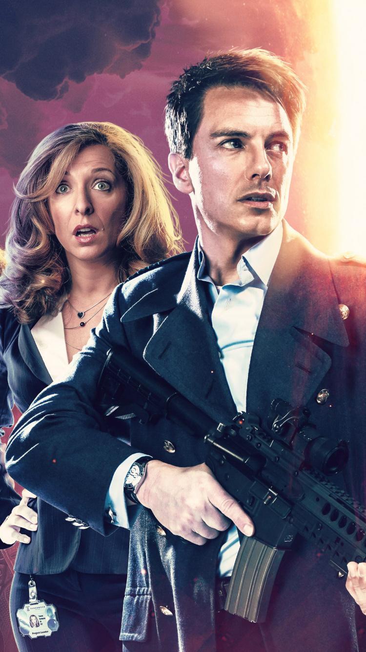 Homme en Costume Noir Tenant un Fusil. Wallpaper in 750x1334 Resolution