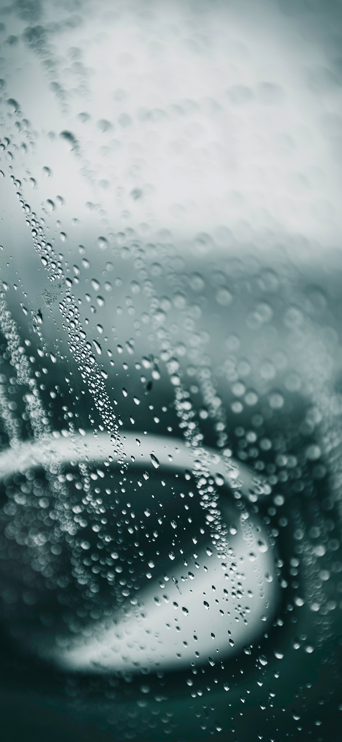 Water Droplets on Glass Window. Wallpaper in 1125x2436 Resolution