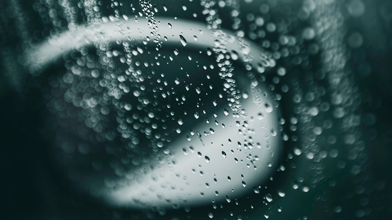 Water Droplets on Glass Window. Wallpaper in 1280x720 Resolution