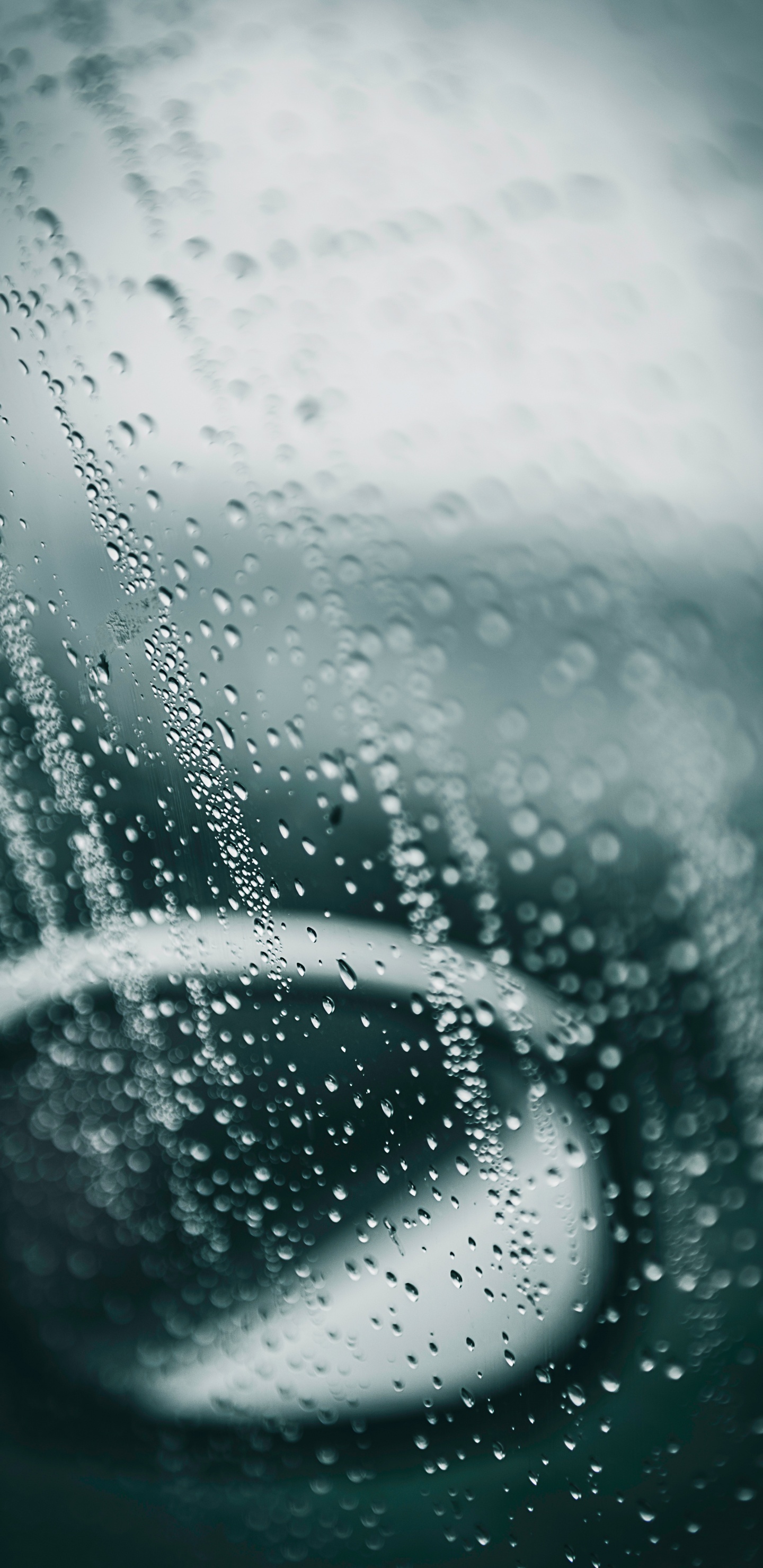 Gotas de Agua en la Ventana de Vidrio. Wallpaper in 1440x2960 Resolution