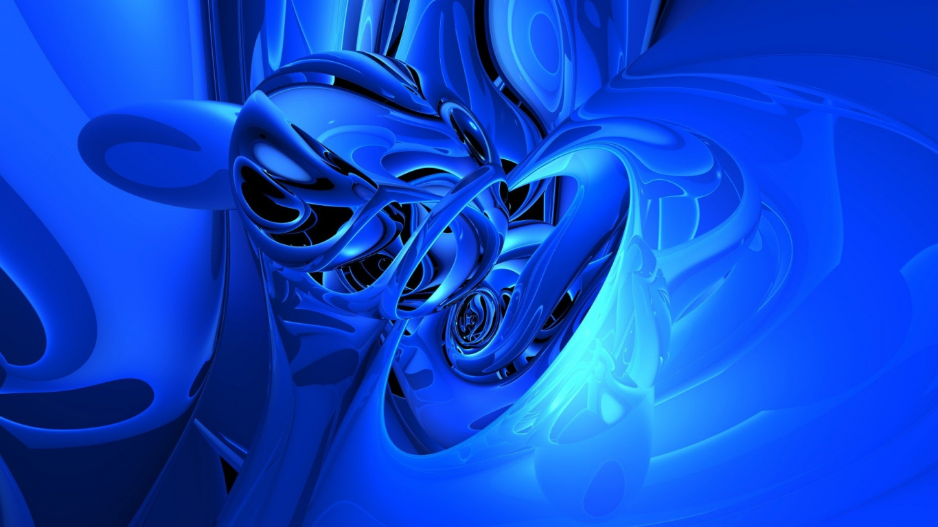 Pintura Abstracta Amarilla y Azul. Wallpaper in 1366x768 Resolution