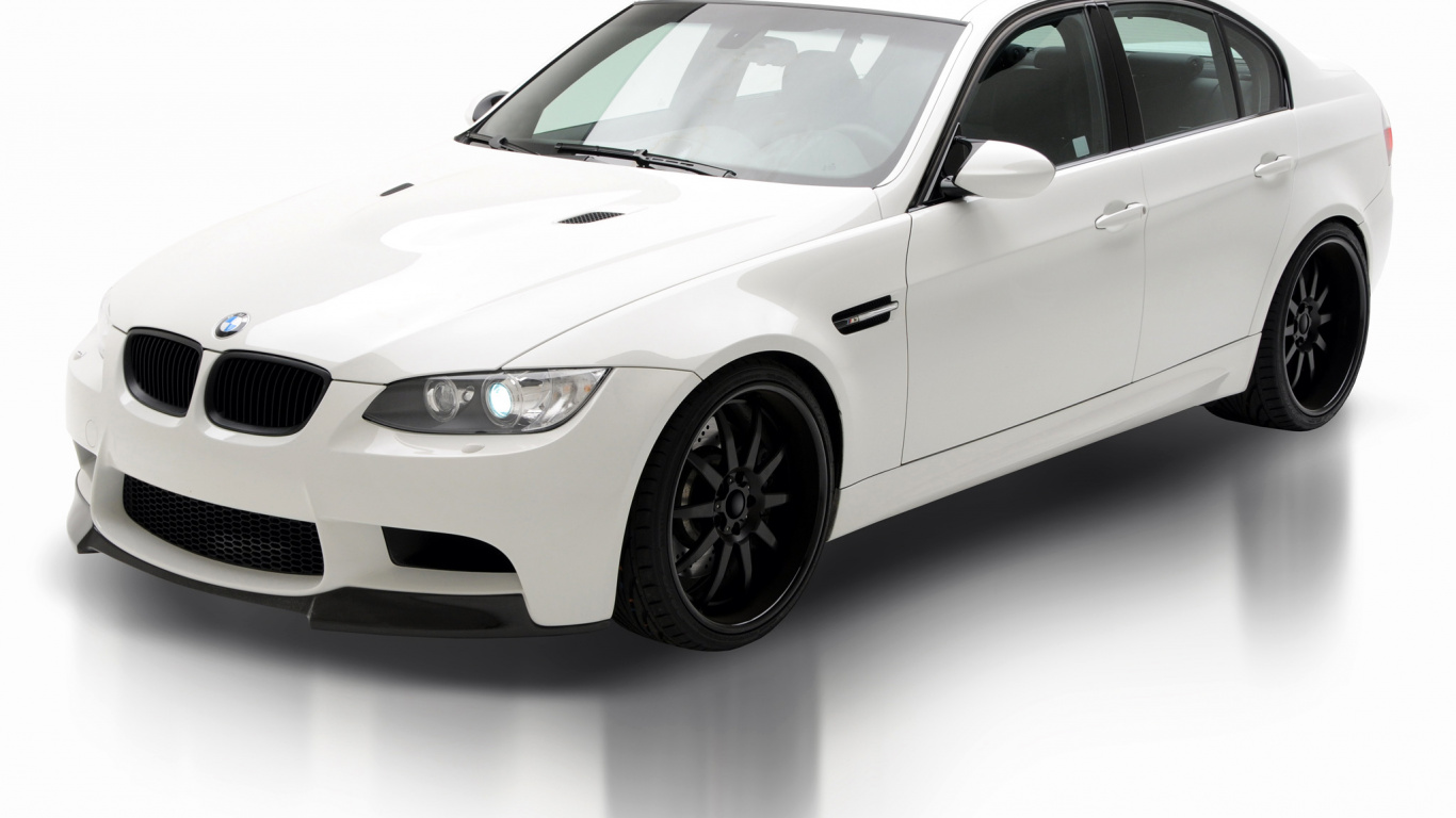Coupé Bmw m 3 Blanc. Wallpaper in 1366x768 Resolution
