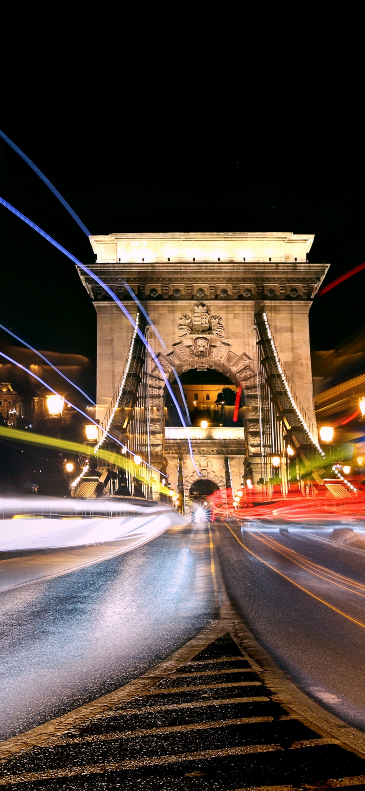 Budapest, Automotive Lighting, Infrastruktur, Fahrbahn, Strom. Wallpaper in 1242x2688 Resolution