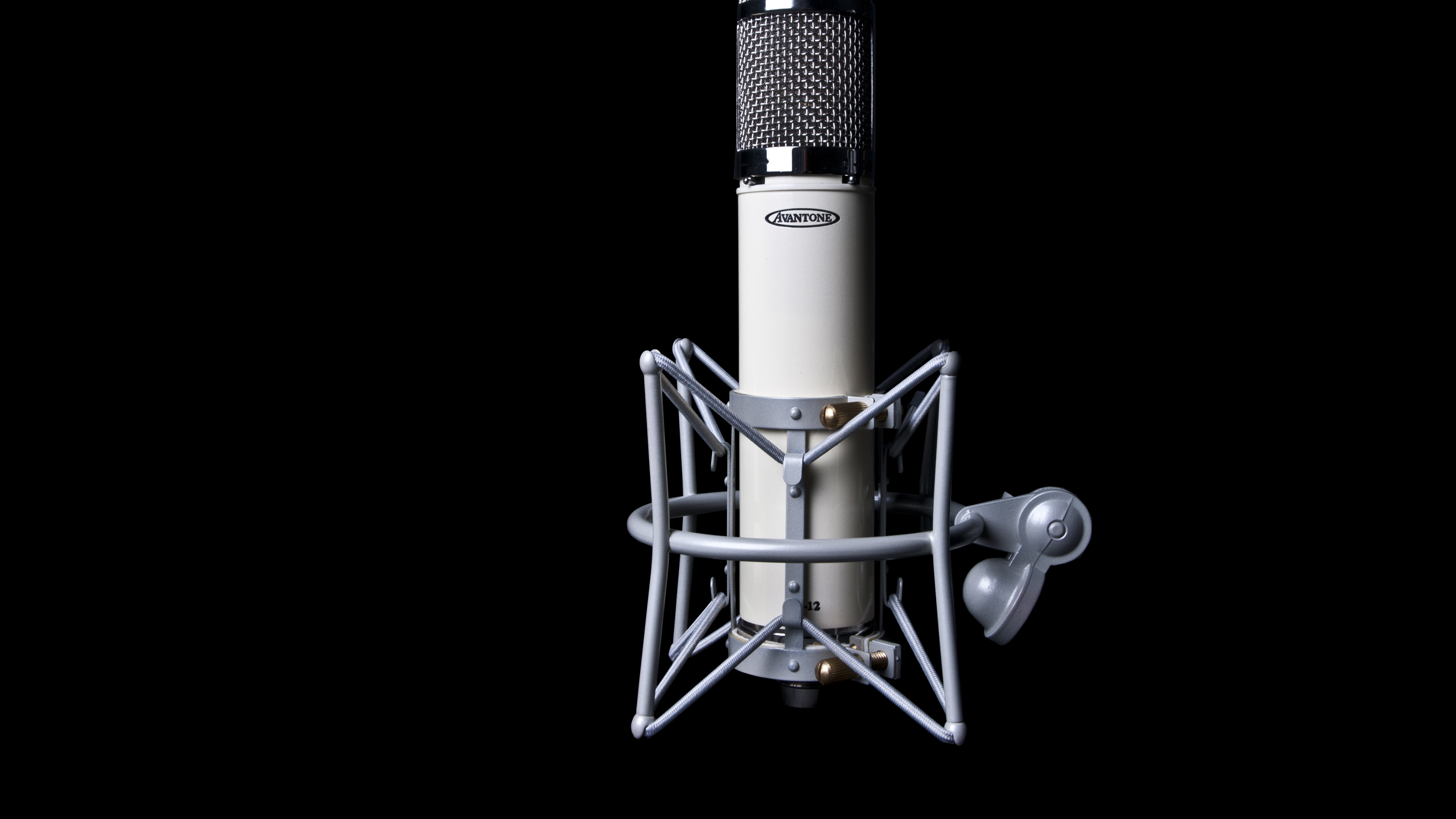 Microphone à Condensateur Noir et Argent. Wallpaper in 3840x2160 Resolution