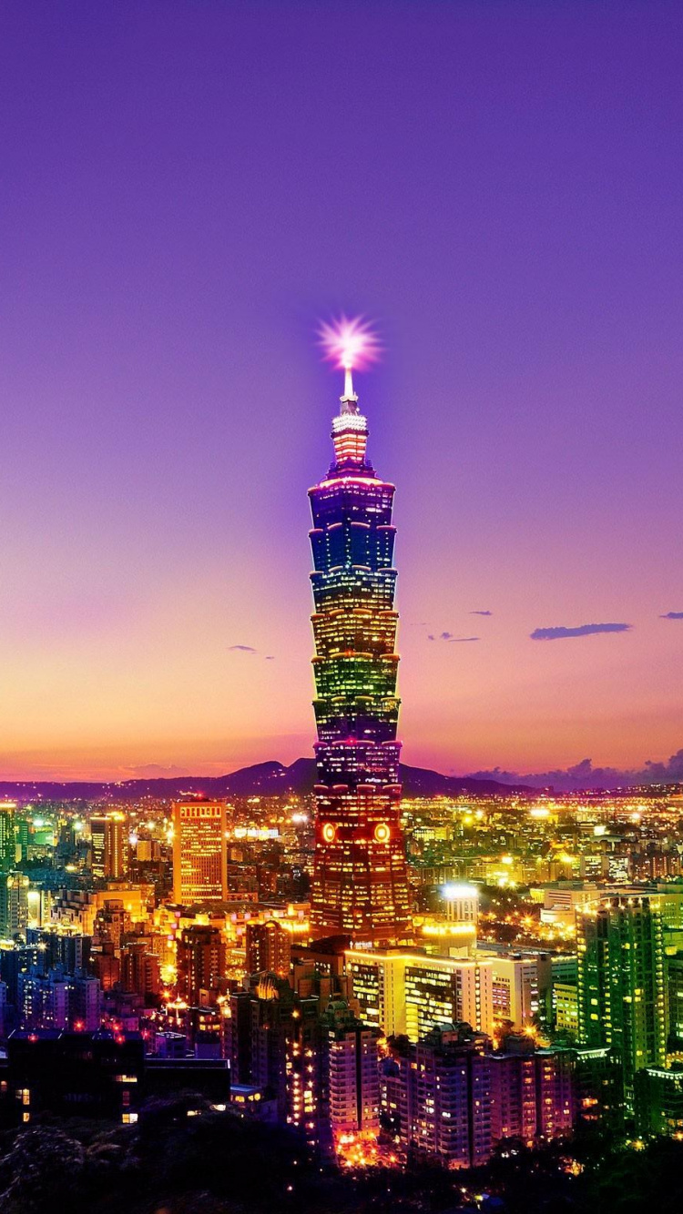 台北101, 城市, 城市景观, 里程碑, 大都会 壁纸 750x1334 允许