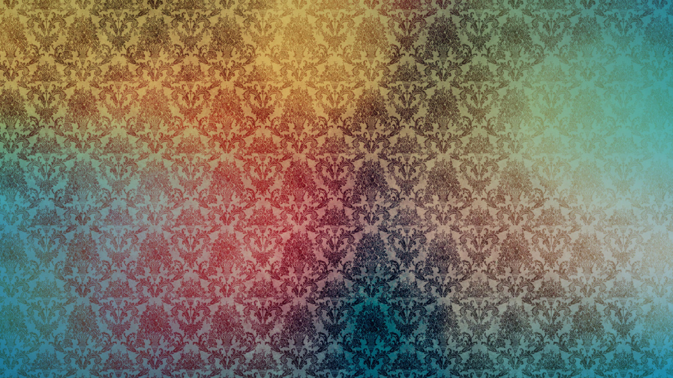 Yellow Blue and Pink Abstract Painting. Wallpaper in 1366x768 Resolution