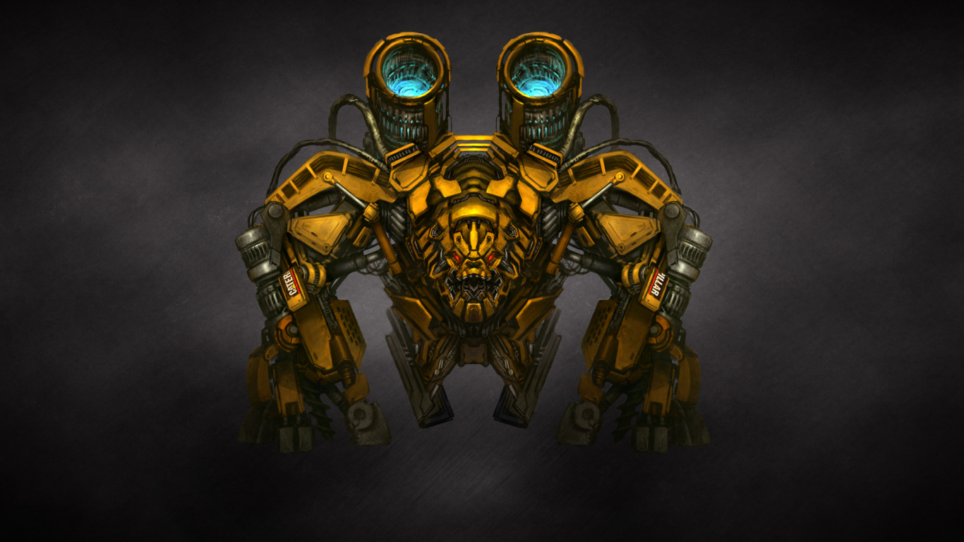 Roboter, Mechanismus, Dunkelheit, Organismus, Makrofotografie. Wallpaper in 1366x768 Resolution