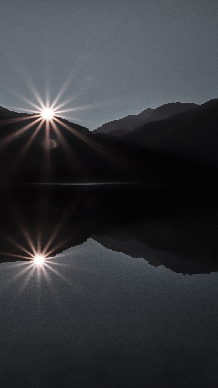 Lumière, Lens Flare, Eau, Bliss, Nature. Wallpaper in 750x1334 Resolution