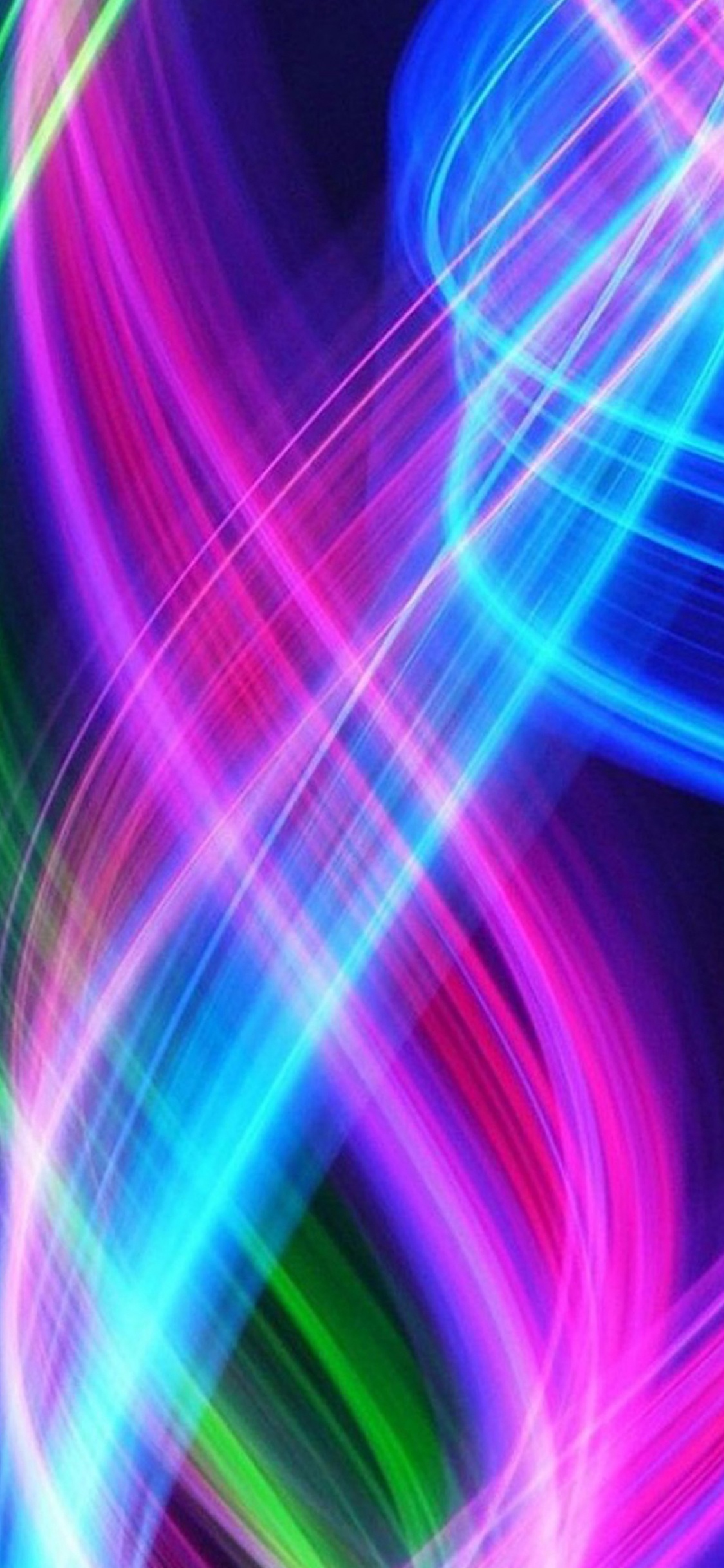 Luz Verde Violeta y Azul. Wallpaper in 1125x2436 Resolution