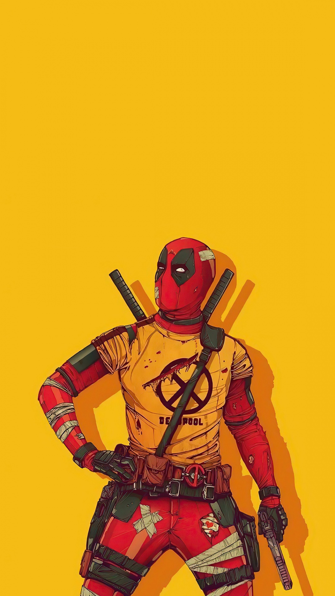 Wade Wilson, Superhéroe, Marvel Comics, Deadpool, Manga. Wallpaper in 1080x1920 Resolution