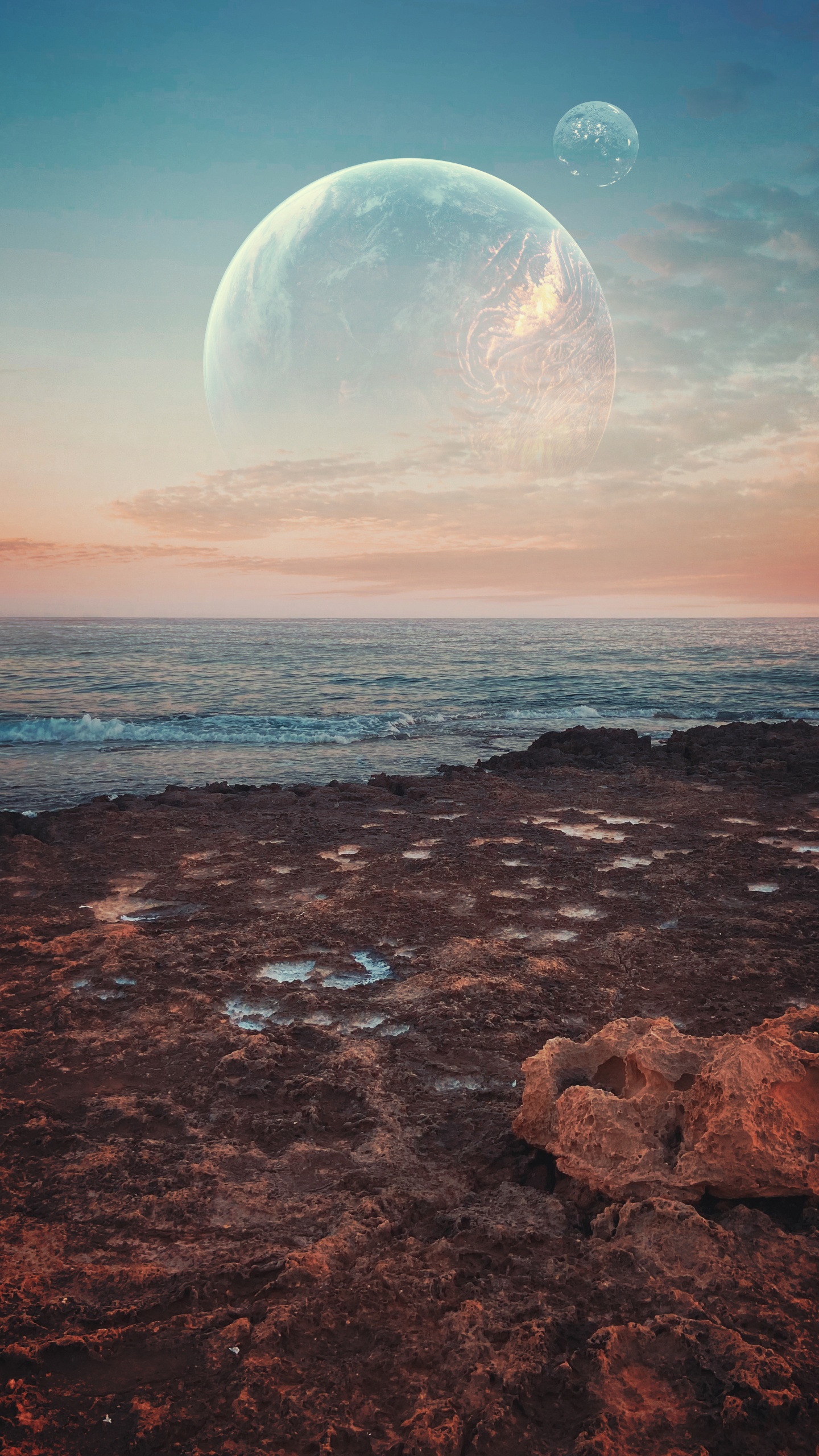 Earth, Atmosphere, Outer Space, Space, Sea. Wallpaper in 1440x2560 Resolution