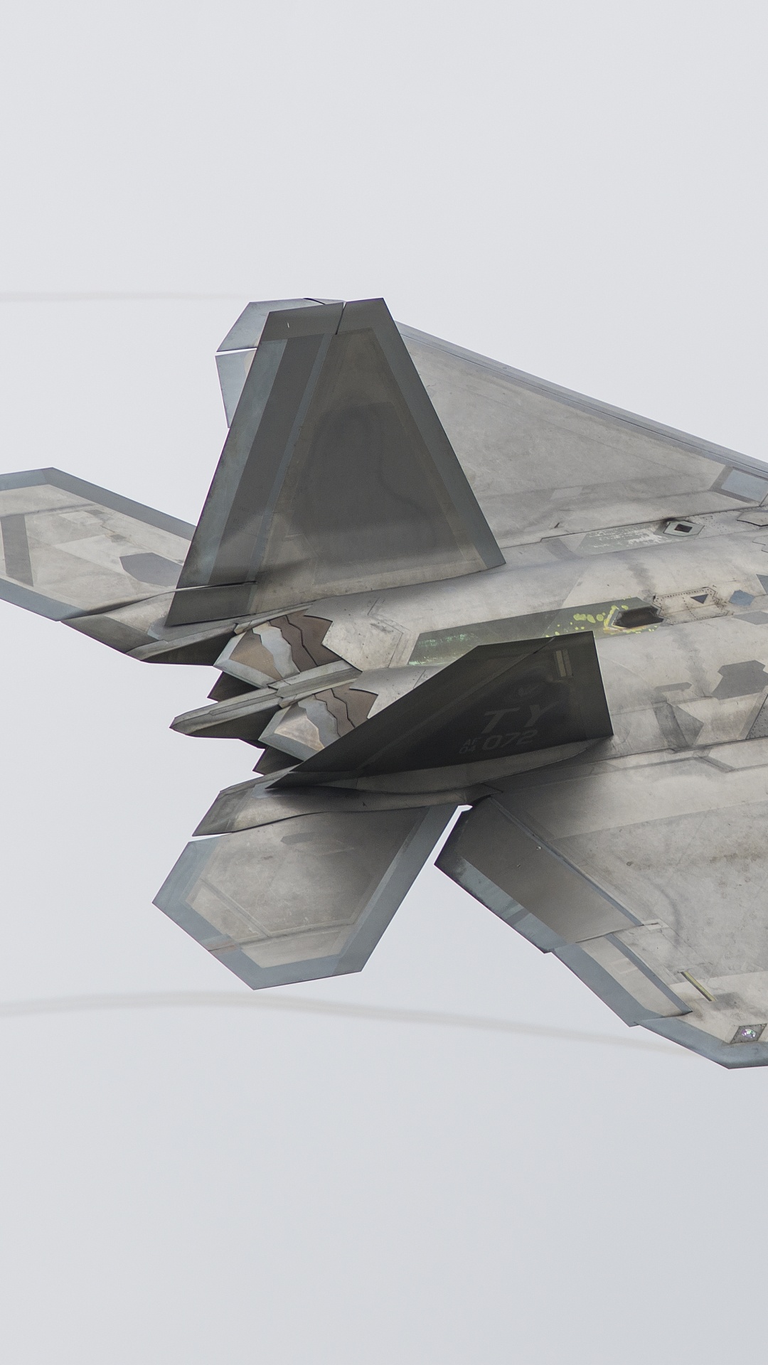 Gray Fighter Jet in Mid Air. Wallpaper in 1080x1920 Resolution