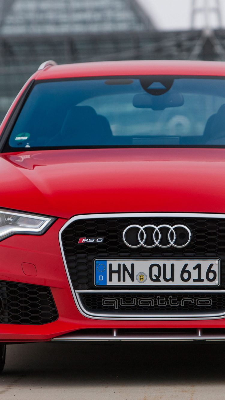 Rojo Audi a 4 en la Carretera. Wallpaper in 750x1334 Resolution