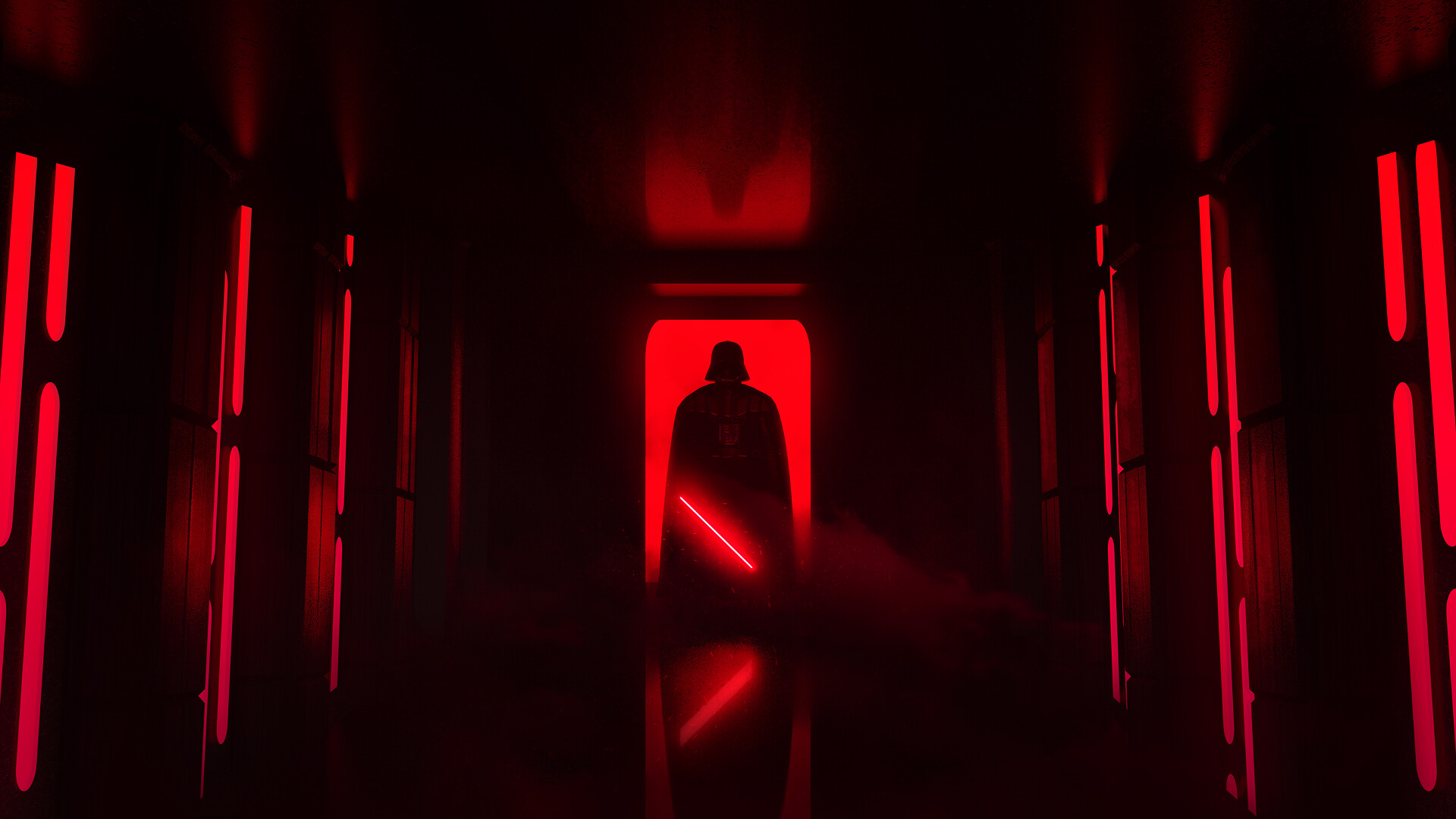 Darth Vader, Star Wars, The Mandalorian, Darth Maul, Streitkolbenfenster. Wallpaper in 1920x1080 Resolution
